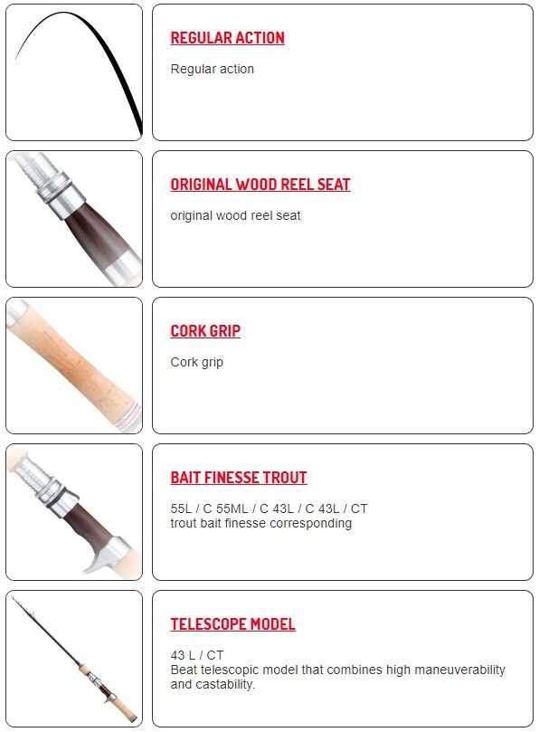 Tailwalk Troutia 43L/C (Baitcasting)*คันเบทแคสติ้ง/ลำธาร - 7 SEAS