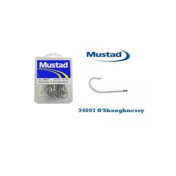 Mustad 4/0 34091D O'Shaughnessy Open Ring Hooks, 25pcs, Rigging Or